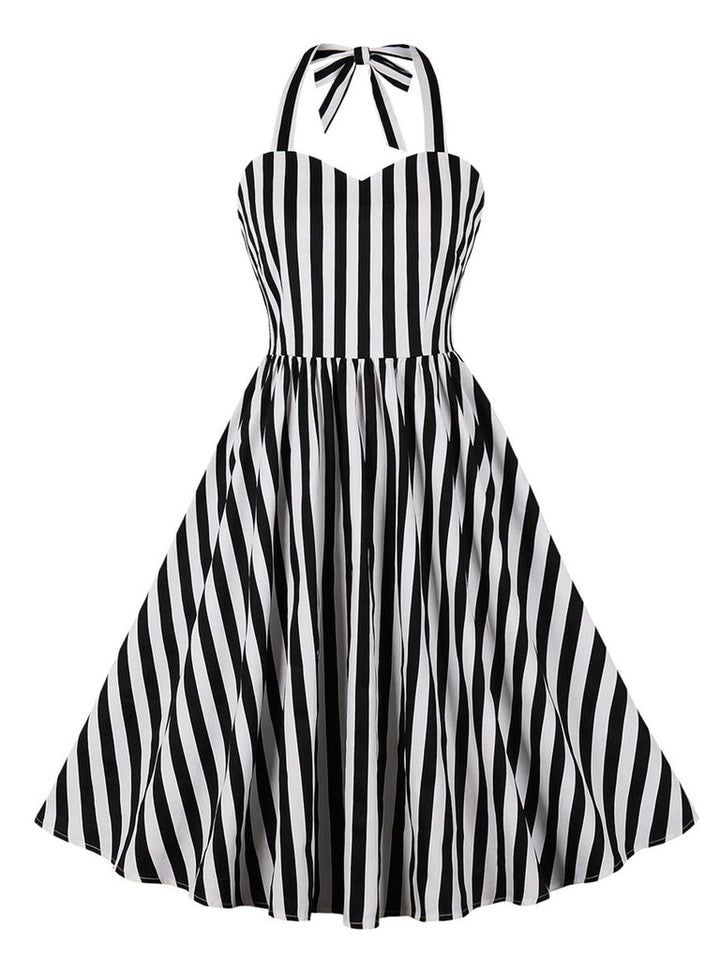 Robe de Costume D'Halloween à Col Licou Sans Manches, Coupe A-Line/Princess, Longueur Genou