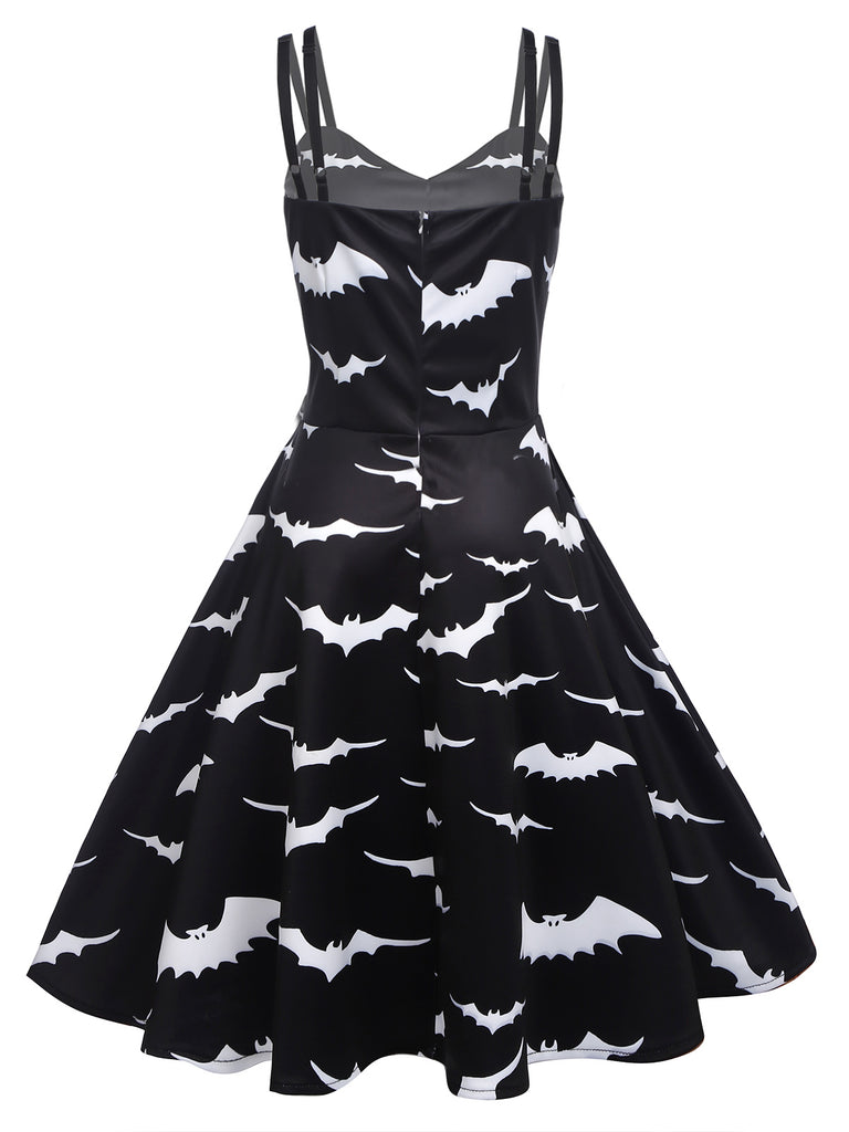 Robe de Costume D'Halloween à Col en V Sans Manches, Coupe A-Line/Princess, Longueur Genou