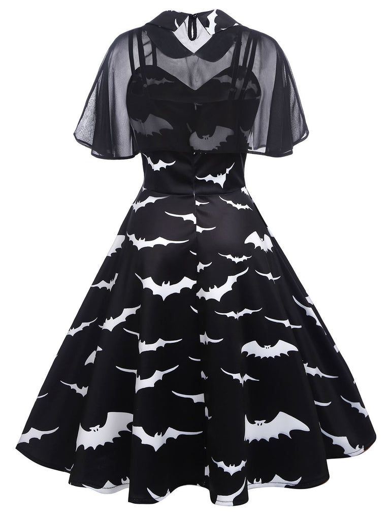 Robe de Costume D'Halloween à Col en V Sans Manches, Coupe A-Line/Princess, Longueur Genou