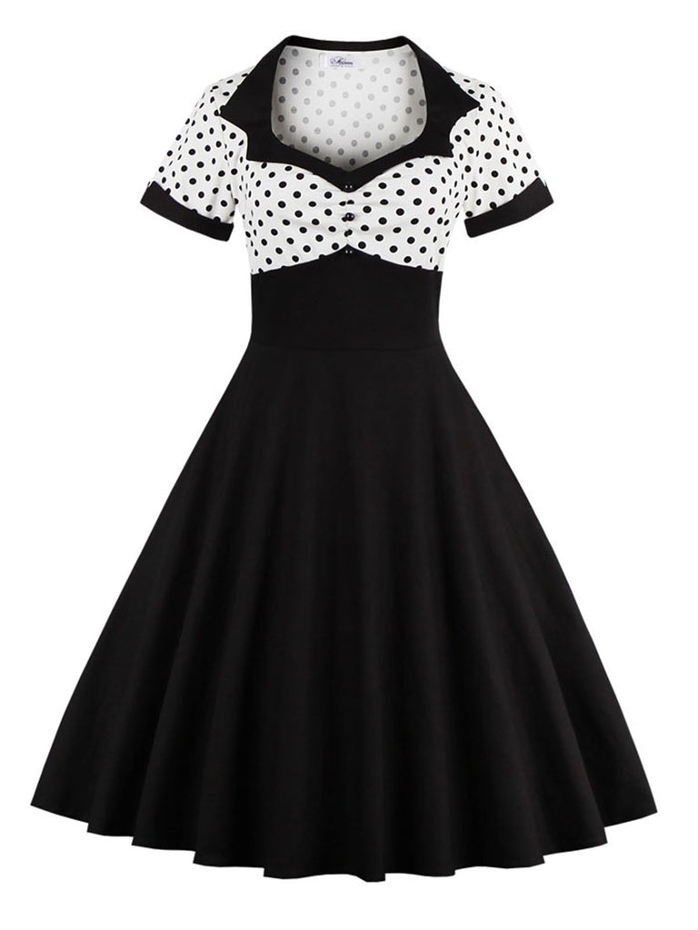 Robe de Costume D'Halloween à Manches Courtes et Col Carré, Coupe A-Line/Princess, Longueur Genou