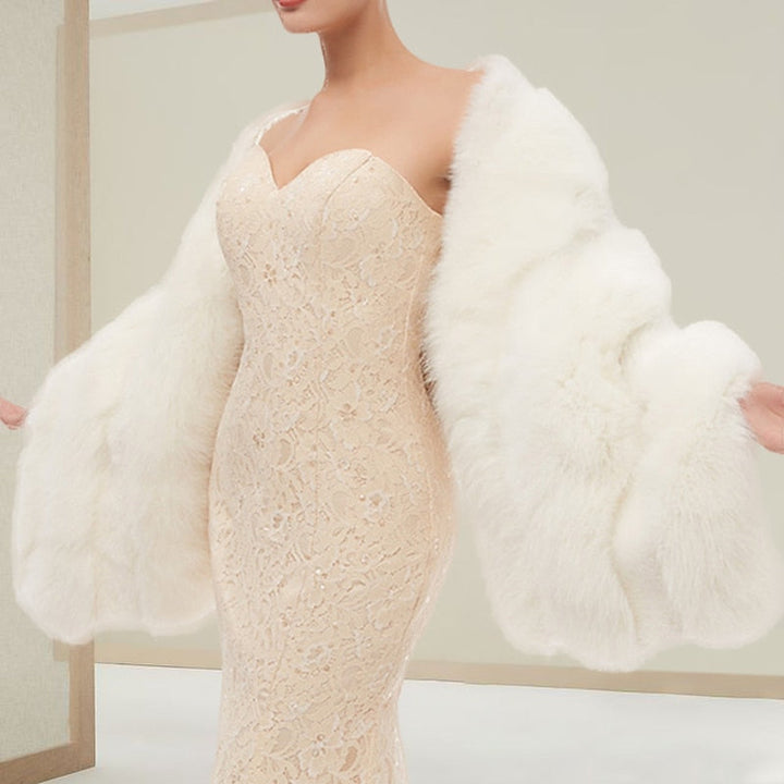 Châles/Enveloppes de Mariée Sans Manches pour Femmes avec Couleur Pure