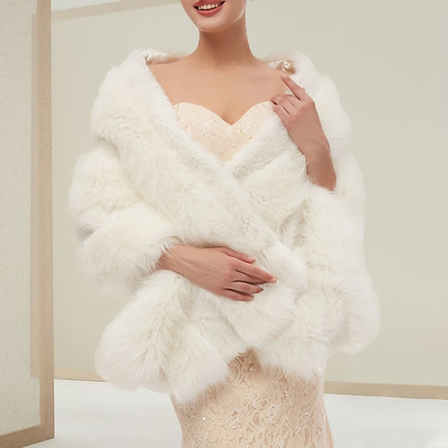 Châles/Enveloppes de Mariée Sans Manches pour Femmes avec Couleur Pure