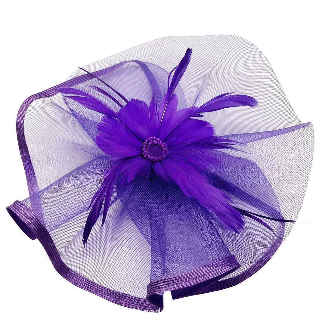 Mesh Fascinateurs Bandeau Fleur Plume Vintage Thé Chapeau