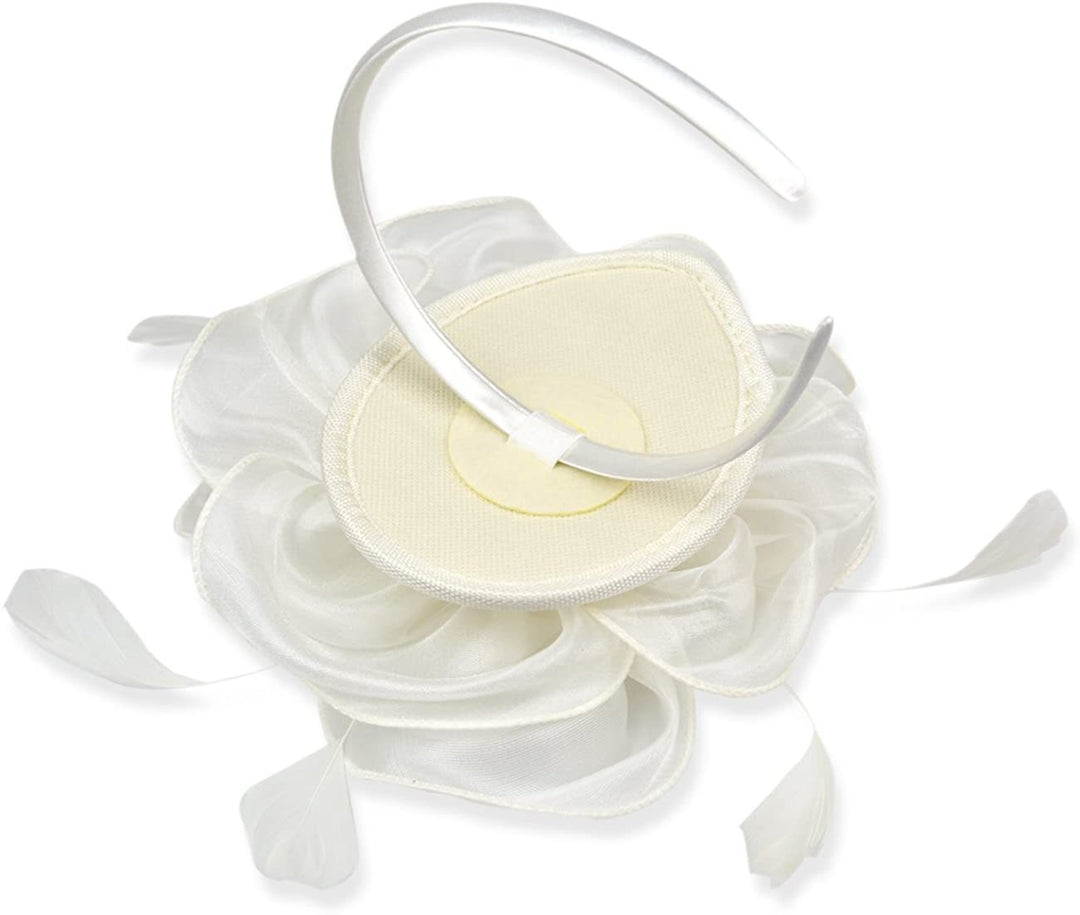 Femme Derby Fleur Fascinateurs avec Bandeau et Pince Coiffure Thé