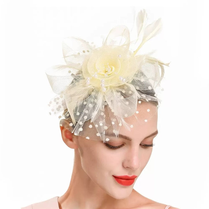 Bandeau femme thé fluo cocktail plume pince à cheveux Kentucky Derby mariage fascinateurs chapeau