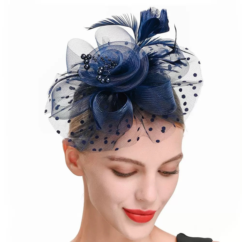 Bandeau femme thé fluo cocktail plume pince à cheveux Kentucky Derby mariage fascinateurs chapeau