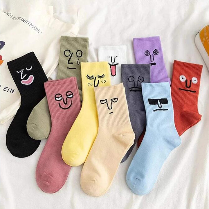 Lot de 10 Paires de Chaussettes de Sport Multicolores pour Femme, Idéales pour le Travail, les Vacances, le Quotidien, le Sport, Simples et Décontractées