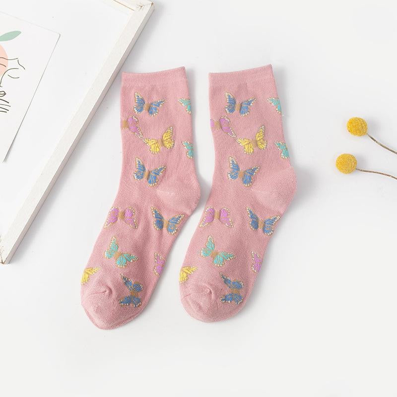 Lot de 4 Paires de Chaussettes de Sport Simples et Mignonnes en Coton à Motifs D'Animaux pour Femmes