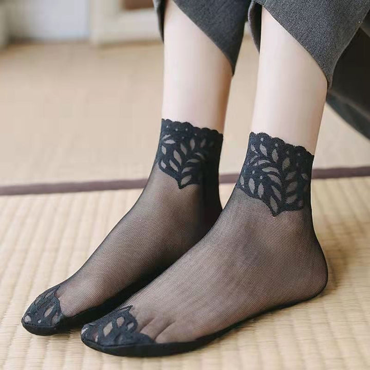 Lot de 5 Chaussettes à Orteils en Nylon et Élasthanne pour Femme
