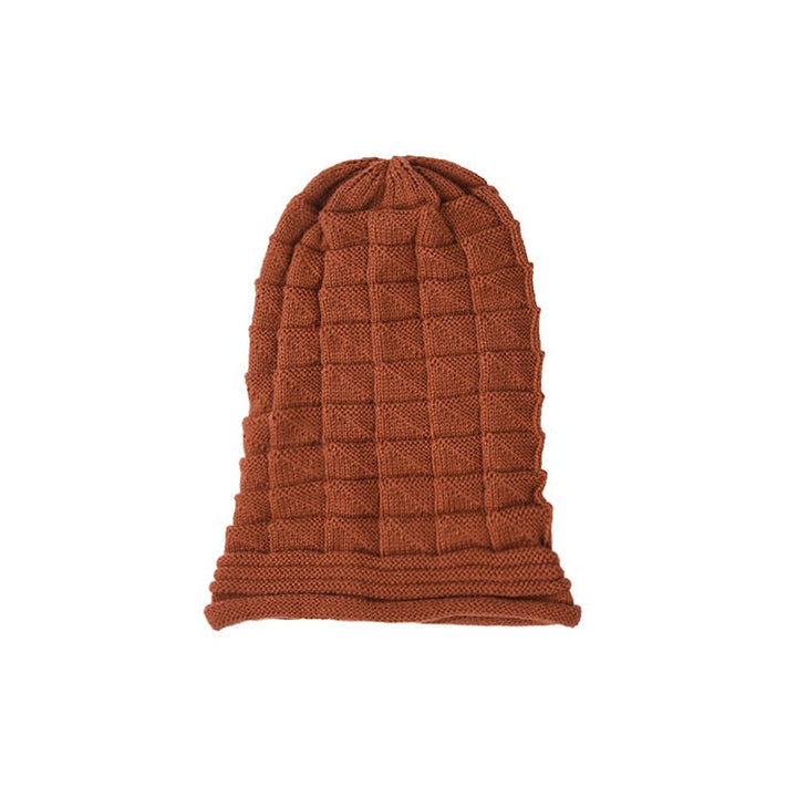Chapeau en Tricot de Couleur Unie pour Femme, Ample, Portable, Coupe-Vent, Confortable, pour L'Extérieur, la Rue, le Quotidien