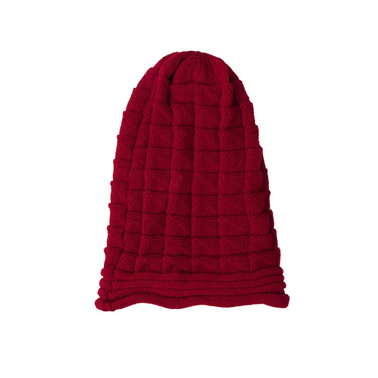Chapeau en Tricot de Couleur Unie pour Femme, Ample, Portable, Coupe-Vent, Confortable, pour L'Extérieur, la Rue, le Quotidien