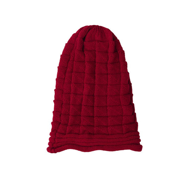 Chapeau en Tricot de Couleur Unie pour Femme, Ample, Portable, Coupe-Vent, Confortable, pour L'Extérieur, la Rue, le Quotidien
