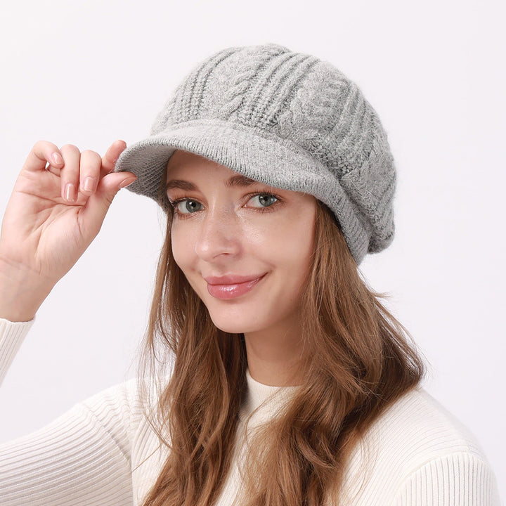 1 Béret Décontracté en Tricot de Couleur Unie pour Femme, Style Nordique, pour la Maison, les Vacances, le Quotidien