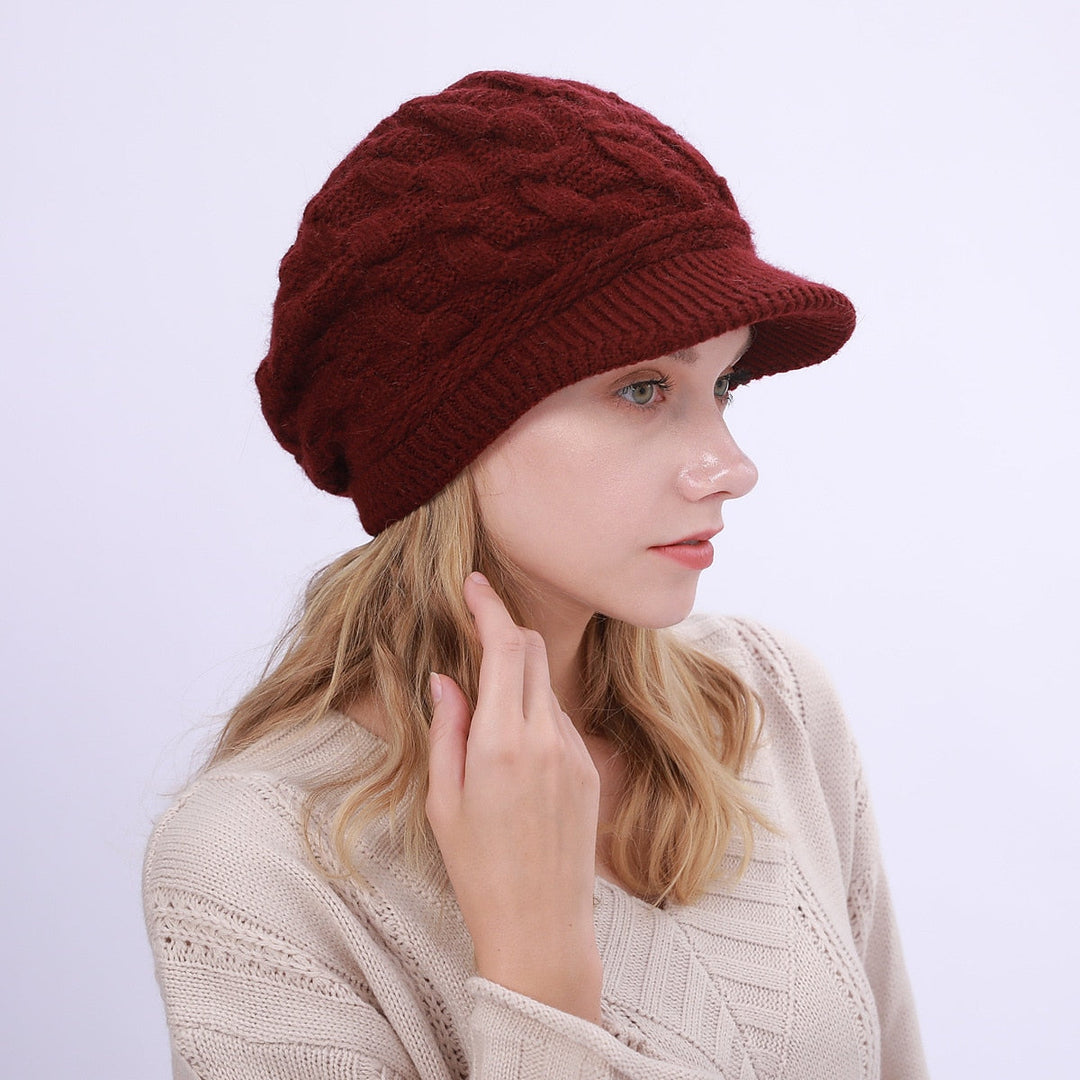 Bonnet D'Hiver Chaud en Tricot pour Femme, Bonnet Solide, Coupe-Vent, Protection Des Oreilles, Ski, Randonnée, Béret pour Fille