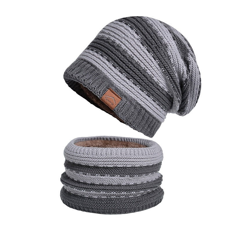 Ensemble de 2 Bonnets Tricotés, Écharpe et Chapeau pour le Cyclisme et le Ski en Plein Air, Coupe-Vent, pour Femme