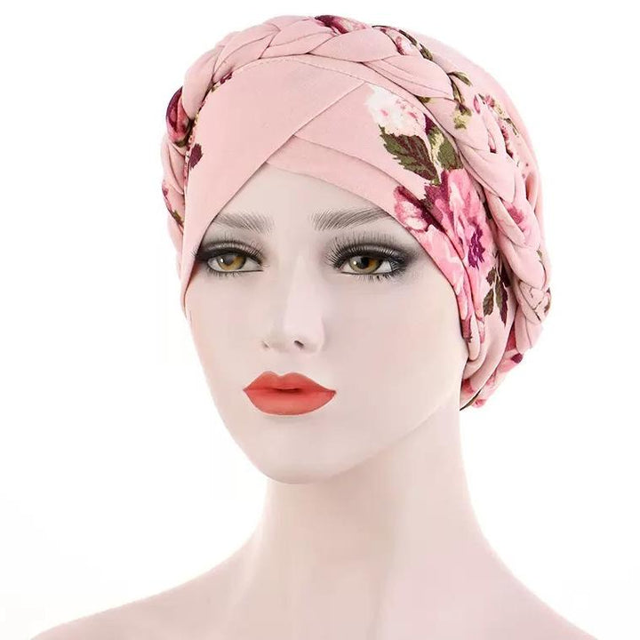 Hijab Intérieur Islamique en Coton Imprimé pour Femmes, Turban Musulman