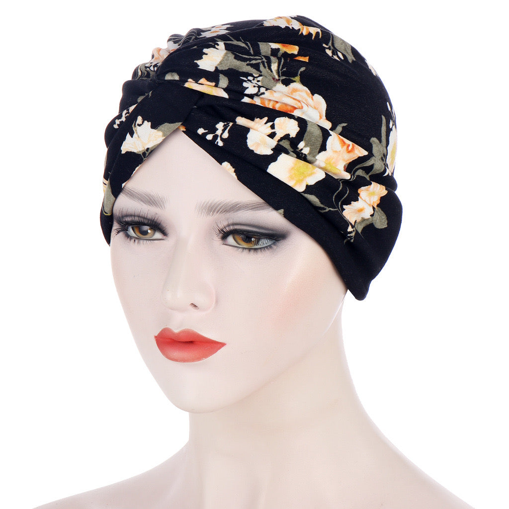 Bandanas Élastiques pour Cheveux Noués en Croix pour Femmes Musulmanes