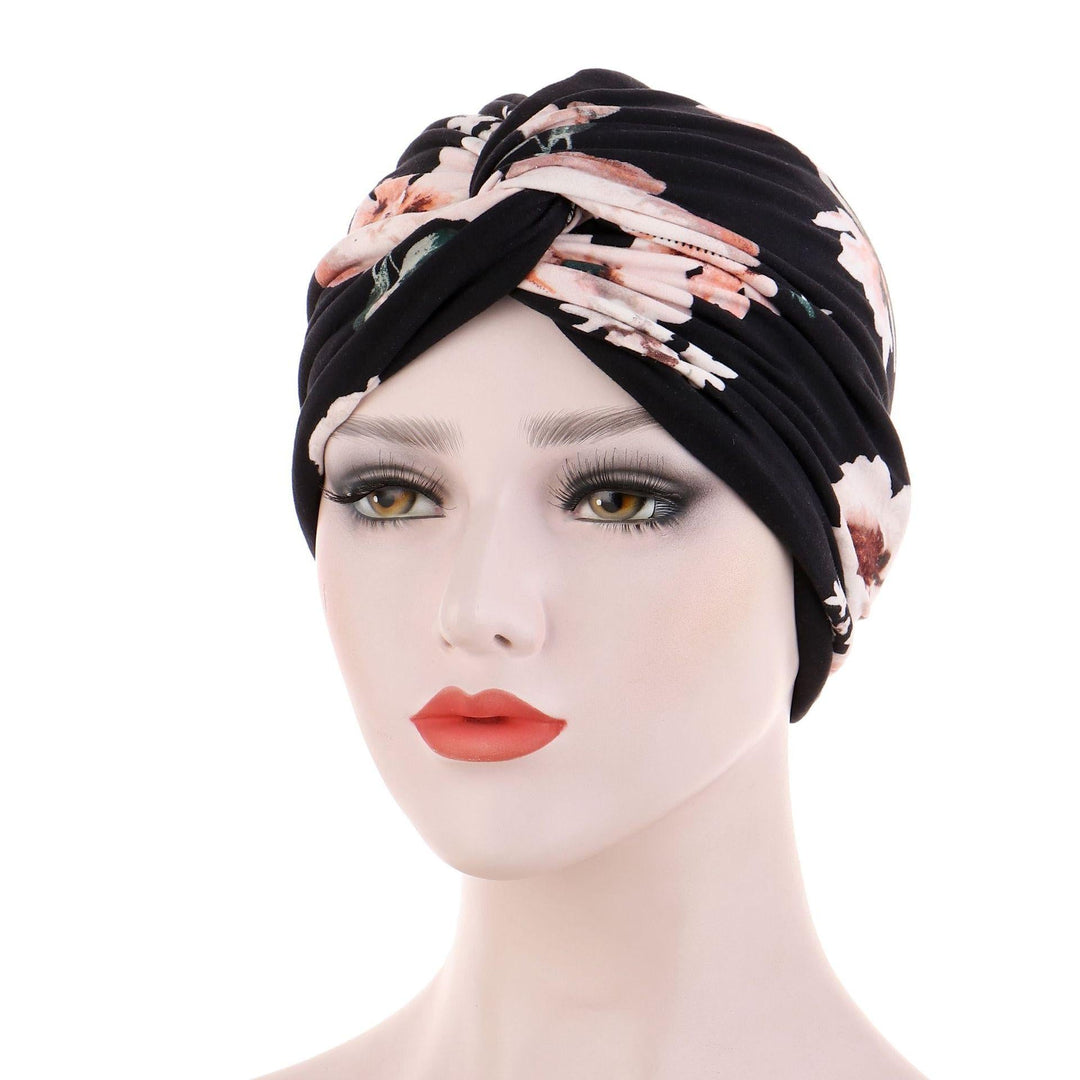 Bandanas Élastiques pour Cheveux Noués en Croix pour Femmes Musulmanes