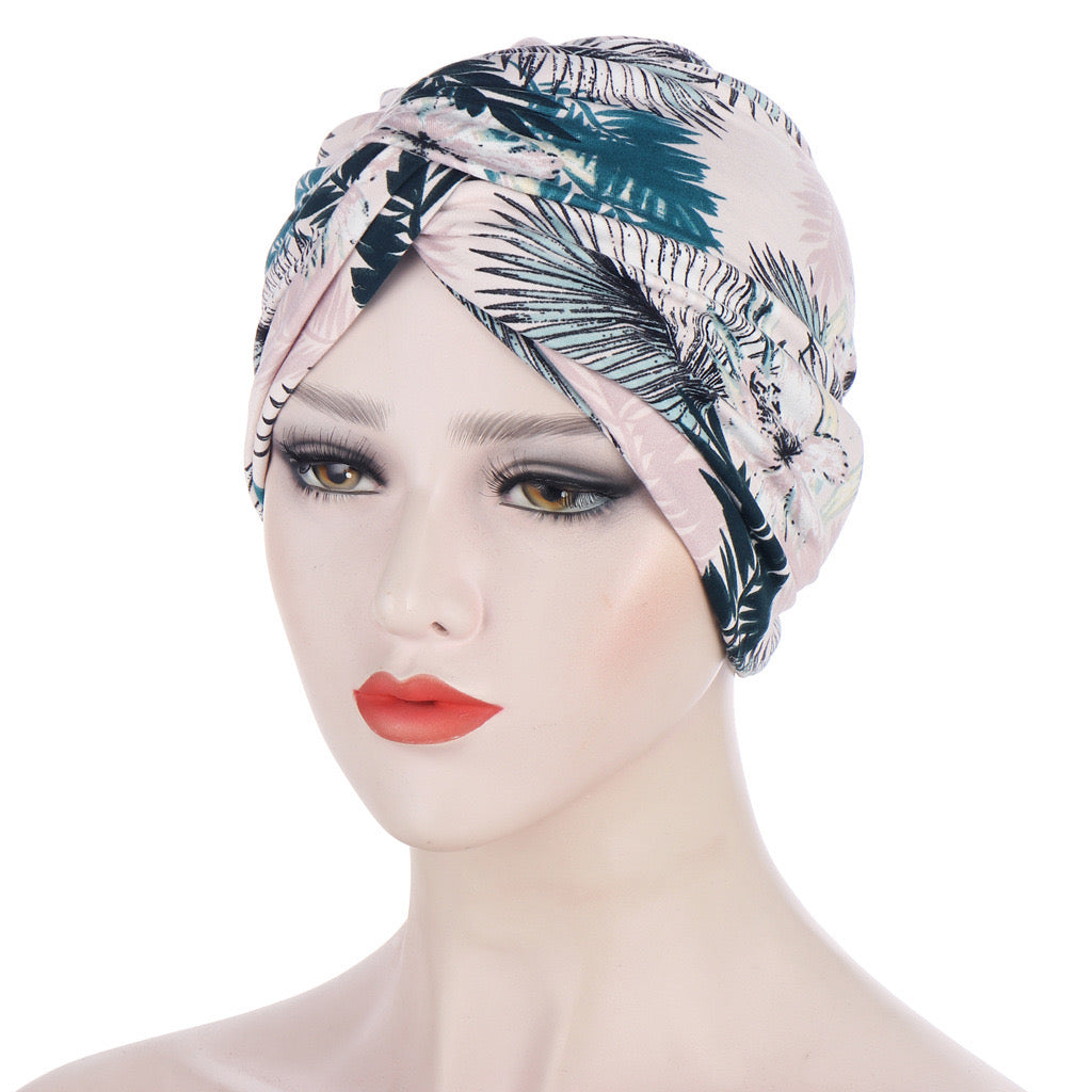 Bandanas Élastiques pour Cheveux Noués en Croix pour Femmes Musulmanes