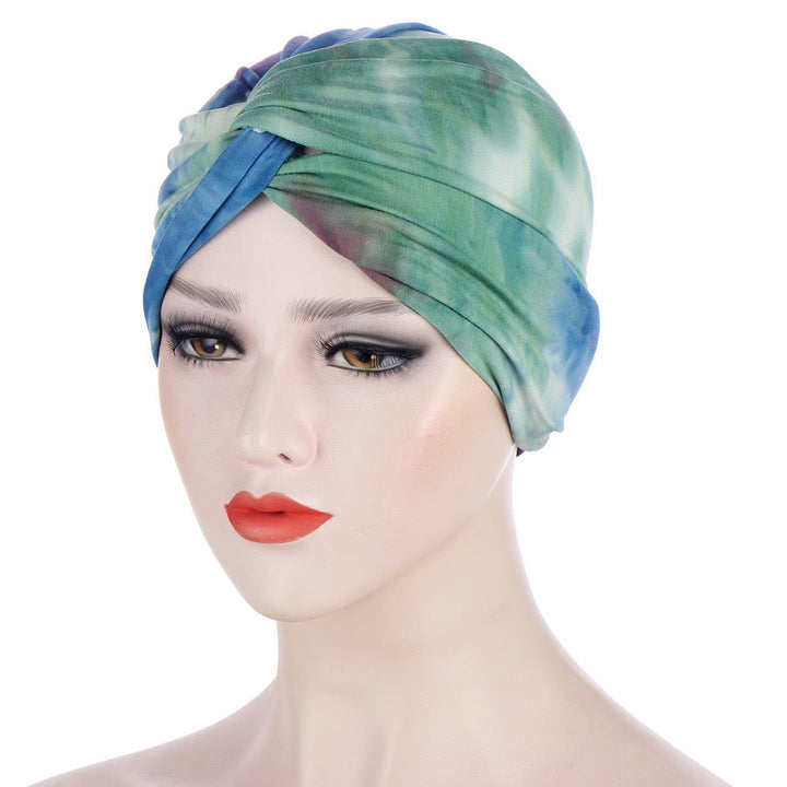 Bandanas Élastiques pour Cheveux Noués en Croix pour Femmes Musulmanes