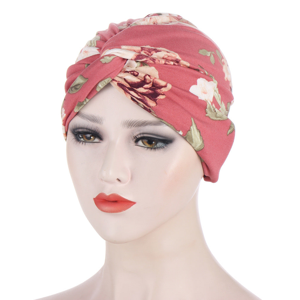 Bandanas Élastiques pour Cheveux Noués en Croix pour Femmes Musulmanes