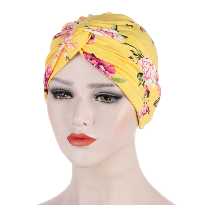 Bandanas Élastiques pour Cheveux Noués en Croix pour Femmes Musulmanes