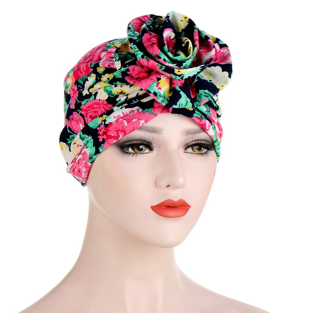 Turban à Motif Ethnique à Carreaux pour Femmes, Motif Fleur de Cajou, Musulman, Indien, Islamique