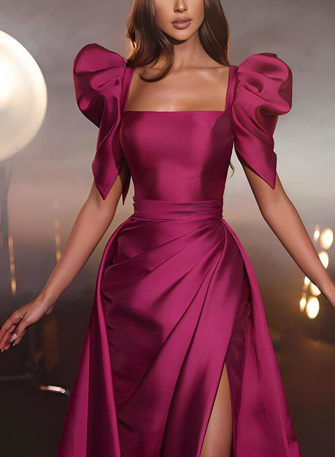 Robe de Bal Trapèze/Princesse à Encolure Carrée et Longueur Au Sol