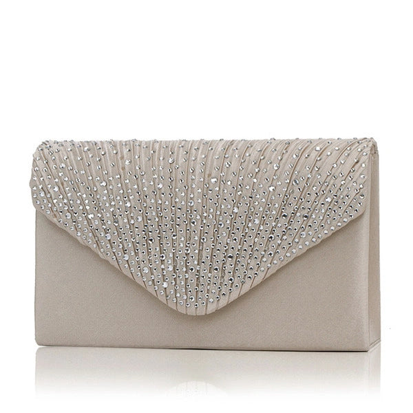 Pochettes enveloppe en strass et cristal