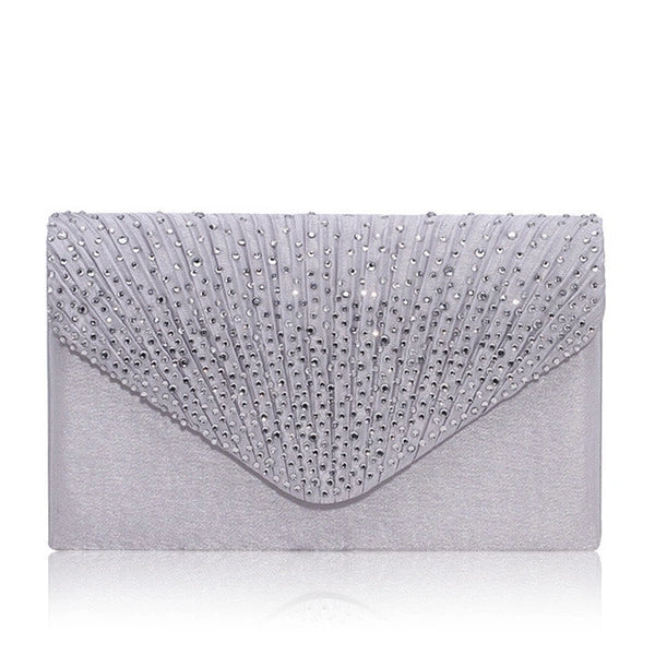 Pochettes enveloppe en strass et cristal