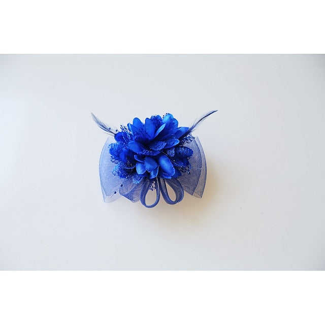 Fascinators Net Mariage Tea Party Course de Chevaux Cocktail Vintage Élégant avec Coiffe Florale