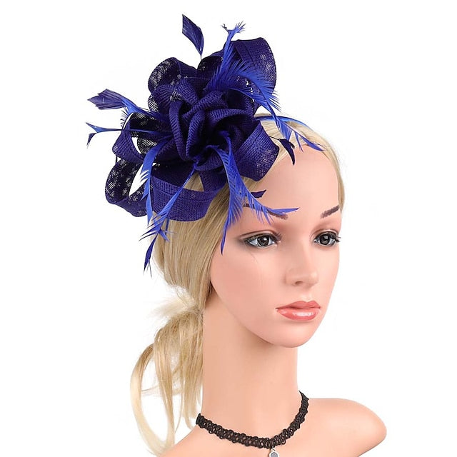 Fascinators Net Mariage Classique avec Coiffe à Fleurs