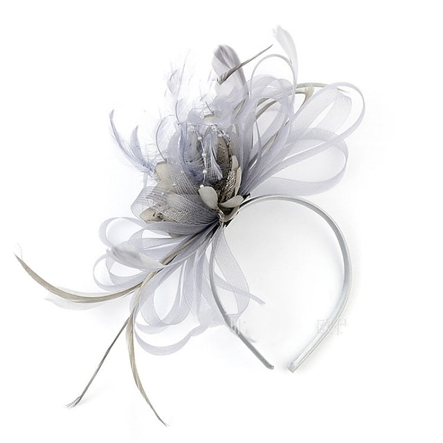 Cocktail Royal Astcot Rétro élégant Fascinators Avec Plume