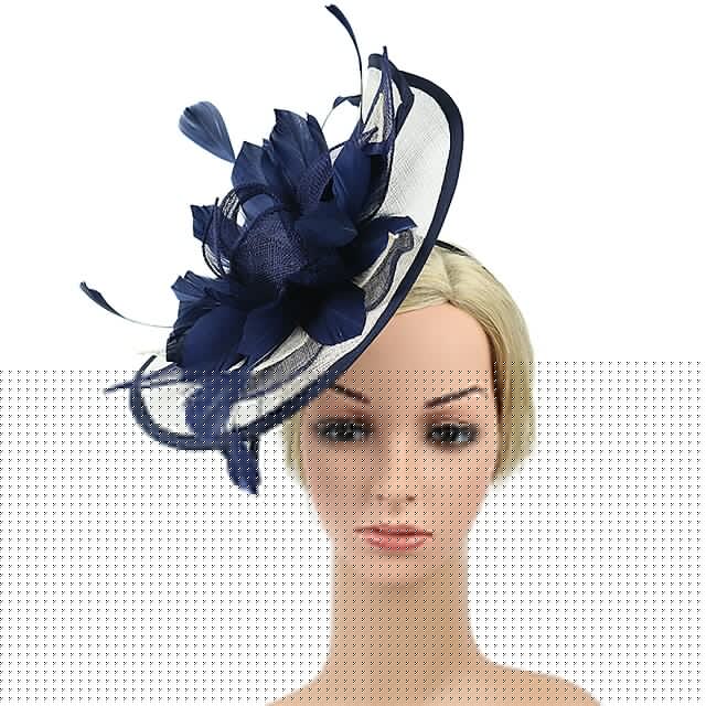 Fascinators Lin Soirée Cocktail avec Coiffe en Plumes