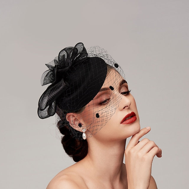 Chapeaux Fascinators en Filet à Plumes Coiffe avec Plume / Casquette / Fleur