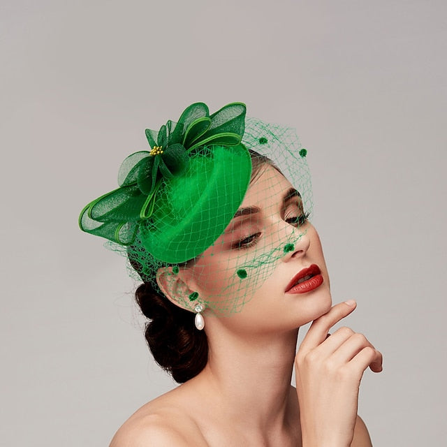 Chapeaux Fascinators en Filet à Plumes Coiffe avec Plume / Casquette / Fleur