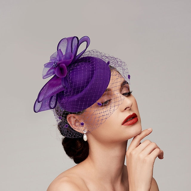 Chapeaux Fascinators en Filet à Plumes Coiffe avec Plume / Casquette / Fleur