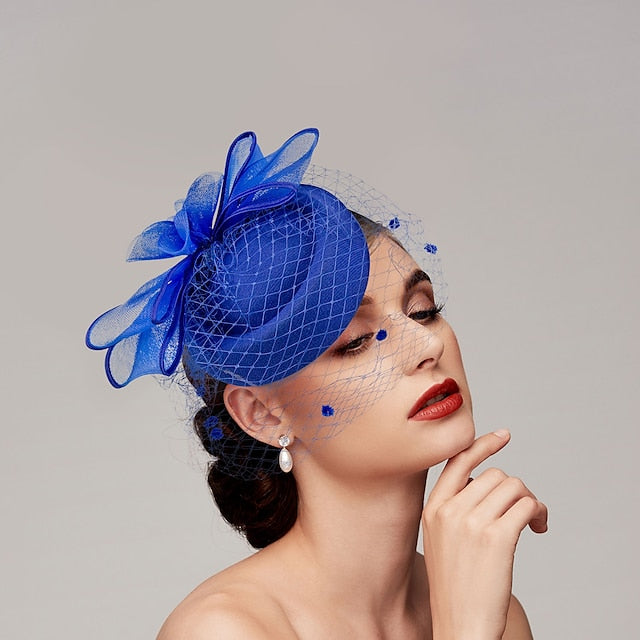 Chapeaux Fascinators en Filet à Plumes Coiffe avec Plume / Casquette / Fleur