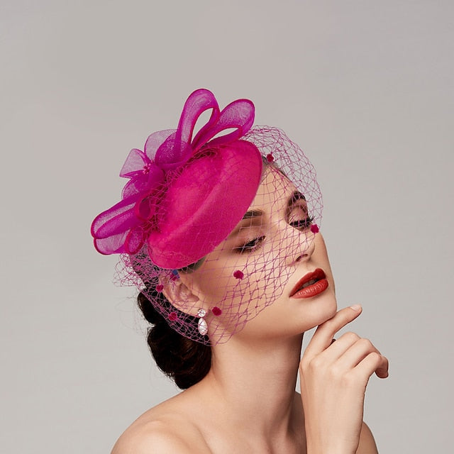 Chapeaux Fascinators en Filet à Plumes Coiffe avec Plume / Casquette / Fleur