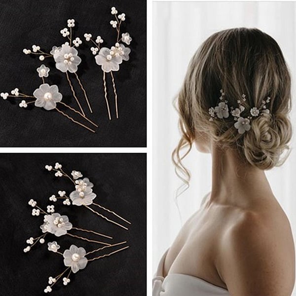 Belles épingles à cheveux avec perle (lot de 3)