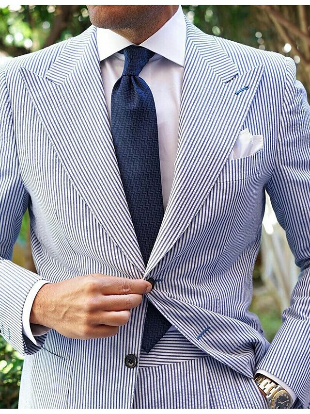 Costumes de Mariage 2 Pièces pour Hommes, Coupe Ajustée, Simple Boutonnage, Deux Boutons