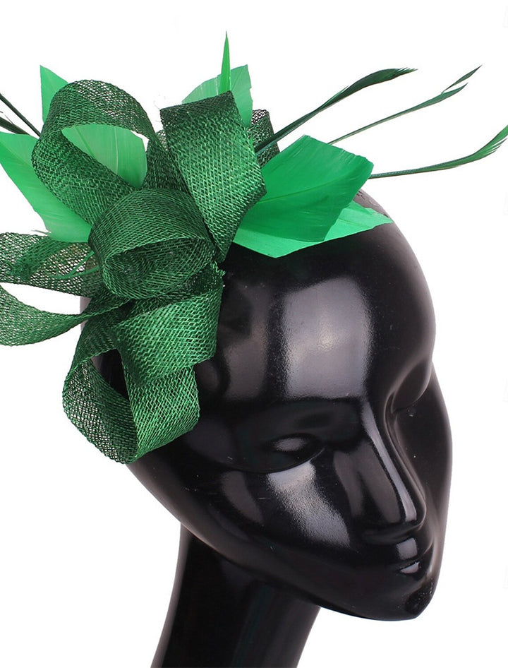 Élégant Sinamay Mariage Soirée Plume Kentucky Derby Chapeau/Fascinateur