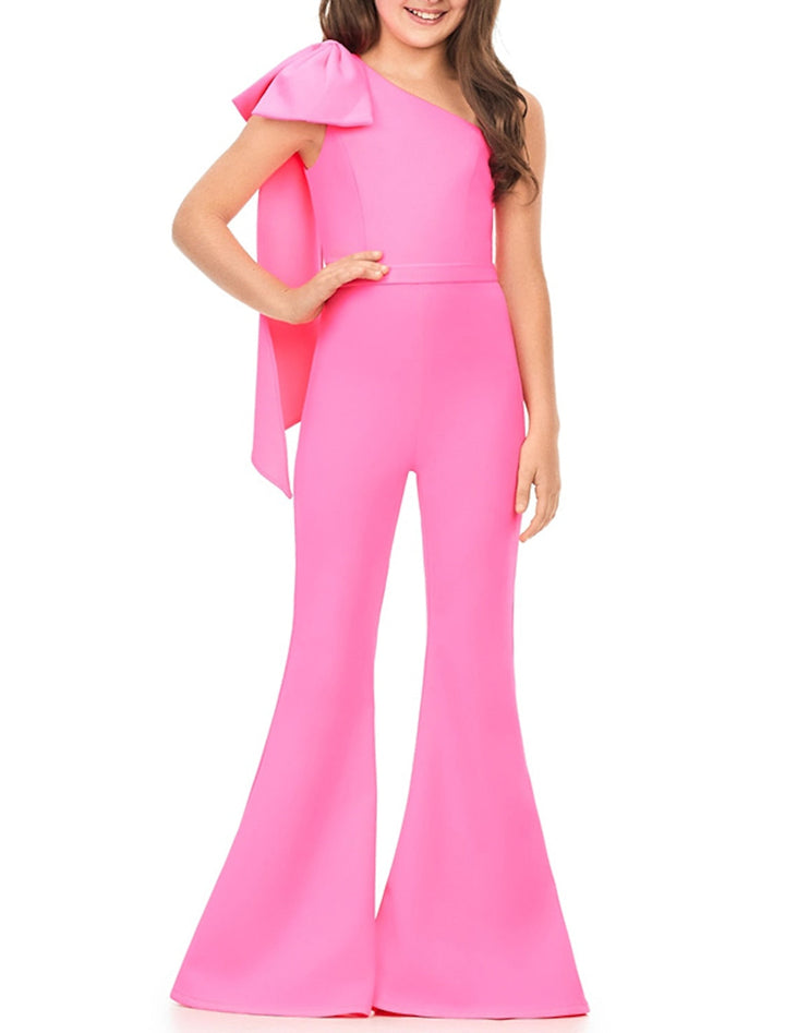 Combinaisons de Bal à Une Épaule pour Filles avec Nœud Papillon