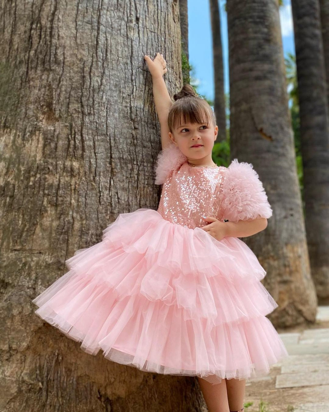 Robe de bal Princesse Paillettes Robes de soirée pour petites filles