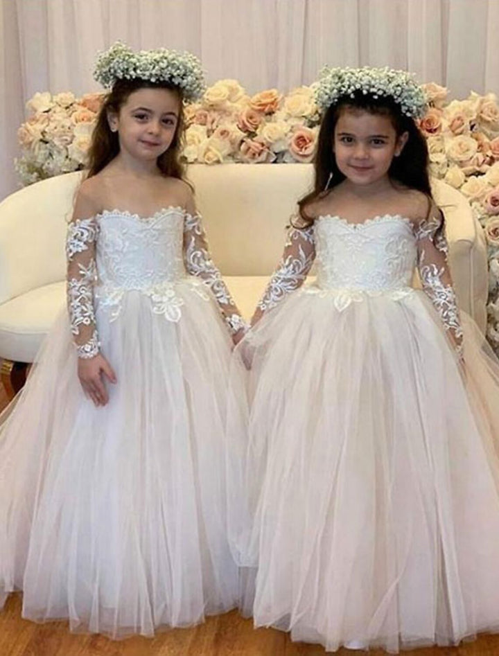 Robe de bal en tulle, robes de demoiselle d'honneur avec appliques