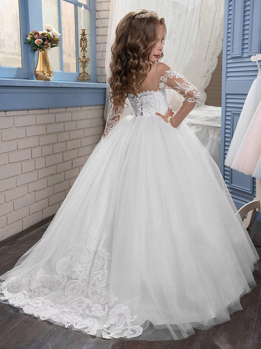 Robes de Demoiselle D'Honneur A-Line/Princess Sweetheart à Manches Longues avec Appliques