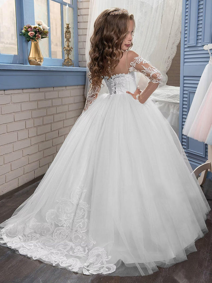 Robes de Demoiselle D'Honneur A-Line/Princess Sweetheart à Manches Longues avec Appliques