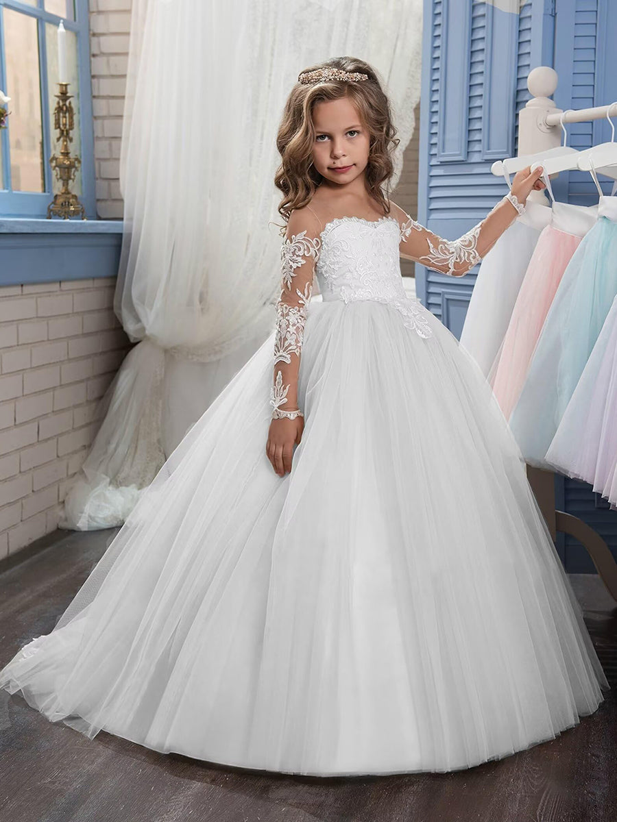 Robes de Demoiselle D'Honneur A-Line/Princess Sweetheart à Manches Longues avec Appliques