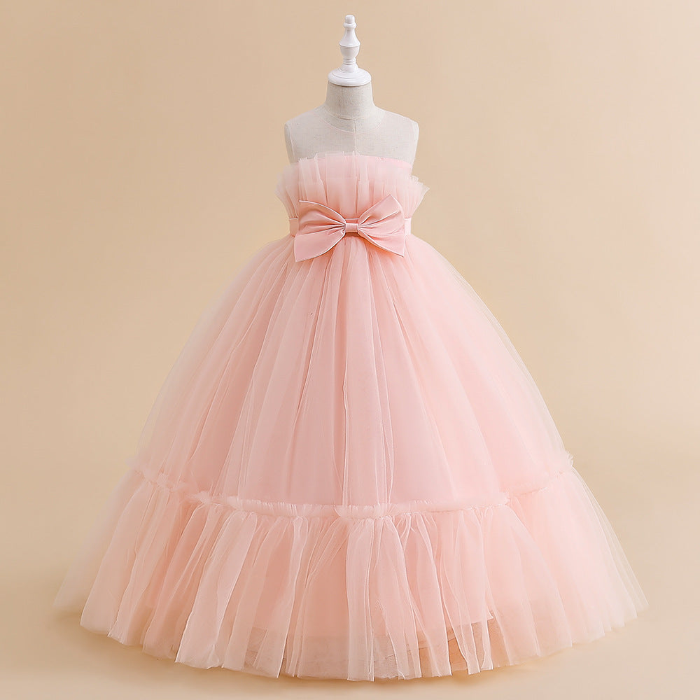 Robe de Soirée A-Line/Princesse Sans Manches, Longueur Au Sol, avec Nœud