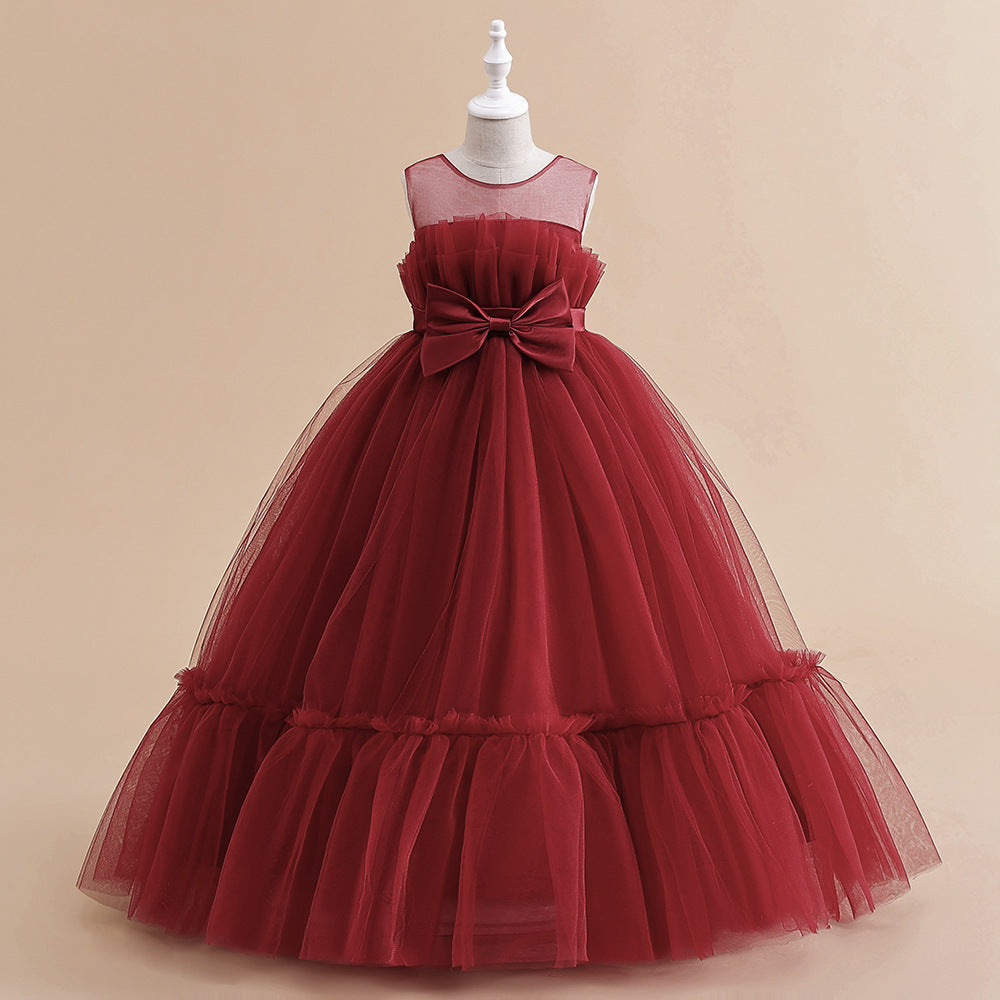 Robe de Soirée A-Line/Princesse Sans Manches, Longueur Au Sol, avec Nœud